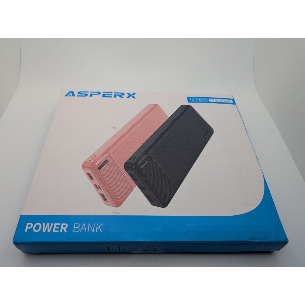 AsperX 2 Pack 15000mAh Power Banks